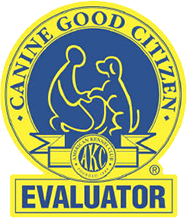Canine Good Citizen Evaluator a dog training extra - the AKC official seal for Canine Good Citizen Evaluator